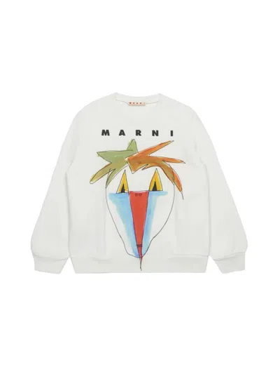 Marni Unisex Mini Logo Sweatshirt For Kids In Multicolour