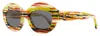 Marni Unisex Oval Sunglasses Ik Kil Cenote Vju Spacey Stripey 54mm In Multi