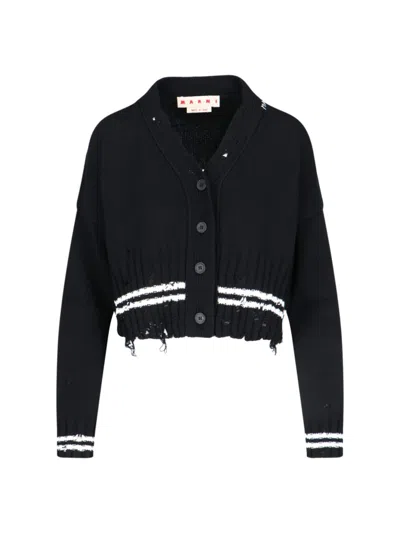 MARNI MARNI V-NECK CARDIGAN – BLACK