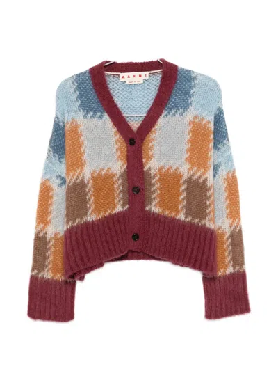 Marni V-neck Cardigan In Multi