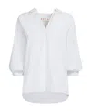 Marni V-neck Cotton Blouse In White