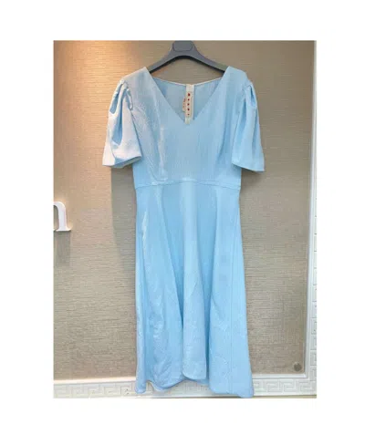 Marni V-neck Dress In Blue