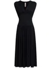 Marni V-neck Mini Dress In Black