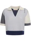 Marni Cashmere Polo Shirt Short Sleeves In 灰色