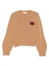 Marni Brown V-neck Sweater In Neutral