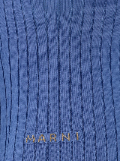 Marni V Neck Sweater In Blue