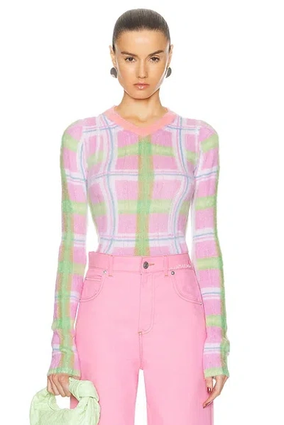 Marni V Neck Sweater In Pink Gummy