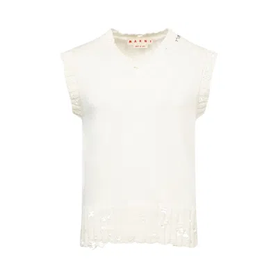 Pre-owned Marni V Neck Sweater 'white' | Men's Size 52