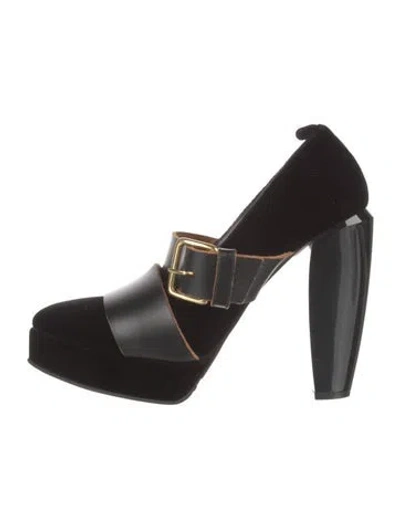 Pre-owned Marni Velvet Pumps In Black