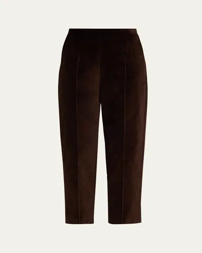 MARNI VELVET STRAIGHT-LEG ANKLE PANTS