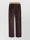 Marni Velvet Trousers With Pockets And Loops In Brown