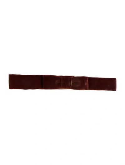 Pre-owned Marni Velvet Waist Belt In Brown