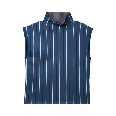 Pre-owned Marni Vertical Stripe Turtleneck Sweater 'blue' | Men's Size 46