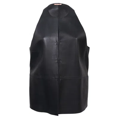 Pre-owned Marni Vest In Black Leather