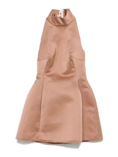 MARNI DUCHESS SATIN MINI DRESS