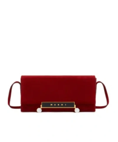 Marni Vhs E/w Clutch Bag In Red