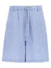 Marni Vichy Bermuda Shorts Bermuda And Short Light Blue In Blue