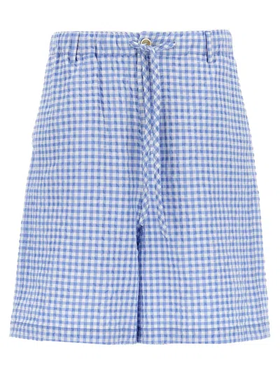 MARNI MARNI VICHY PRINT COTTON BLEND BERMUDA SHORTS