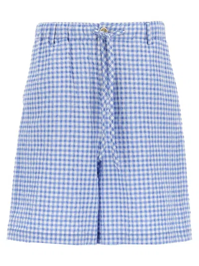 MARNI VICHY PRINT COTTON BLEND BERMUDA SHORTS