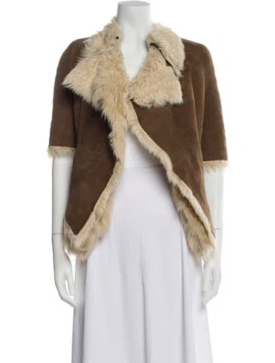 Pre-owned Marni Vintage 2010 Faux Fur Jacket In Brown