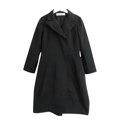 Pre-owned Marni Vintage Black Satin Women's Coat By Consuelo Castiglioni, It40