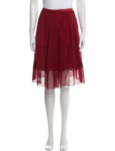 Pre-owned Marni Vintage Midi Length Skirt In Red