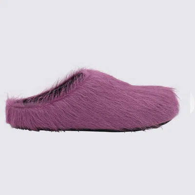Marni Violet Leather Sandals