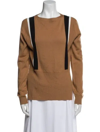 Pre-owned Marni Virgin Wool Bateau Neckline Sweatshirt In Neutral