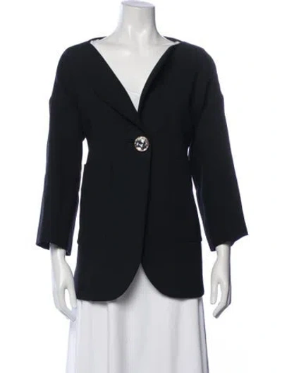 Pre-owned Marni Virgin Wool Blazer In Black/blue