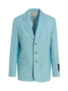 Marni Single-breasted Blazer Jacket In Blue