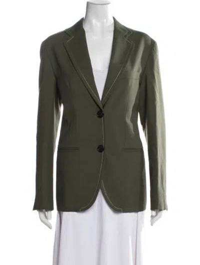 Pre-owned Marni Virgin Wool Blazer In Green