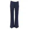 Marni Virgin Wool Blend Wide Leg Mid Waist Pants In Blue