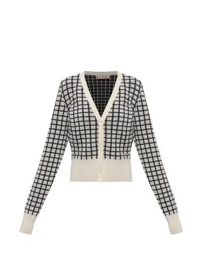 Marni Virgin Wool Cardigan In Black
