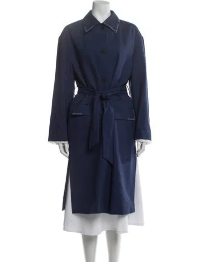 Pre-owned Marni Virgin Wool Coat In Blue