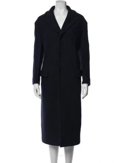 Pre-owned Marni Virgin Wool Coat In Blue