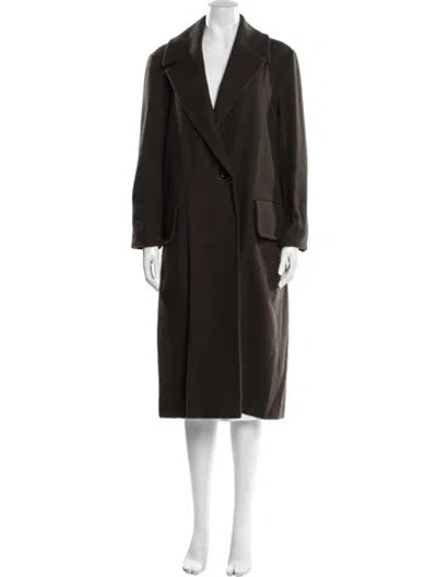 Pre-owned Marni Virgin Wool Coat In Brown