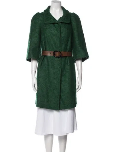 Pre-owned Marni Virgin Wool Coat In Green