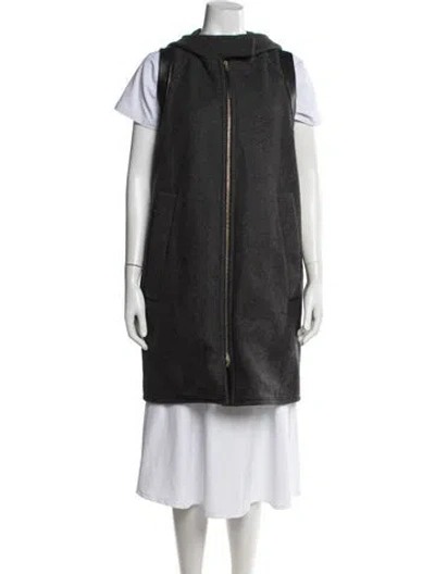 Pre-owned Marni Virgin Wool Coat In Grey