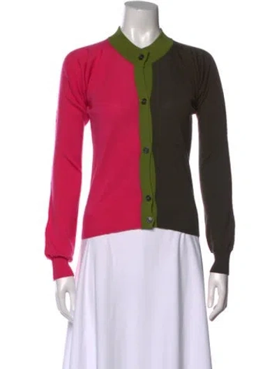 Pre-owned Marni Virgin Wool Colorblock Pattern Sweater In Brown
