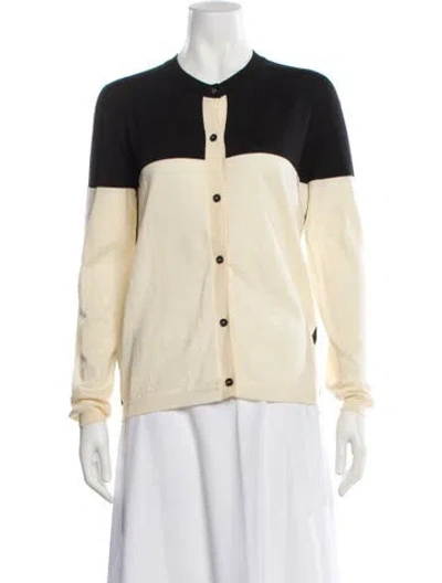 Pre-owned Marni Virgin Wool Colorblock Pattern Sweater In Yellow