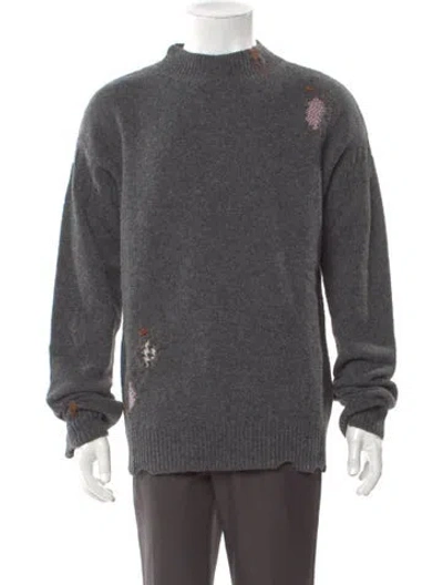 Pre-owned Marni Virgin Wool Crew Neck Pullover In Gray