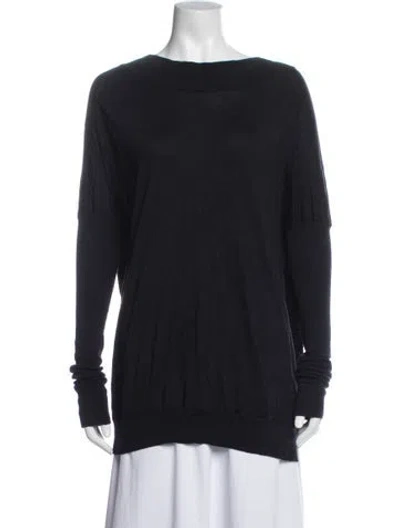 Pre-owned Marni Virgin Wool Crew Neck Sweater In Black