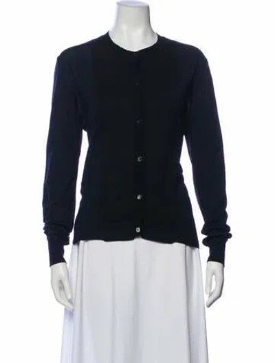 Pre-owned Marni Virgin Wool Crew Neck Sweater In Blue