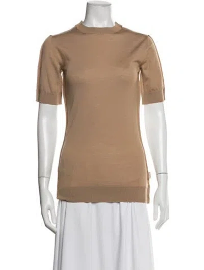 Pre-owned Marni Virgin Wool Crew Neck Sweater In Brown