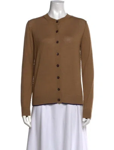 Pre-owned Marni Virgin Wool Crew Neck Sweater In Brown
