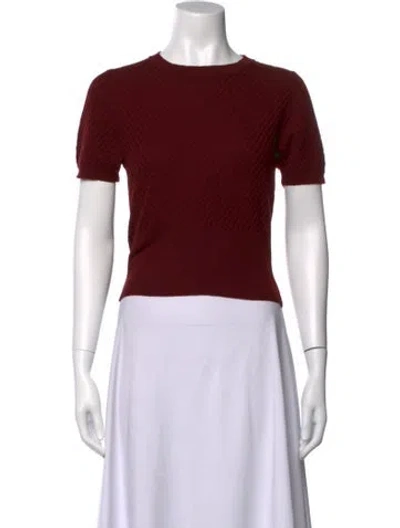 Pre-owned Marni Virgin Wool Crew Neck Sweater In Burgundy