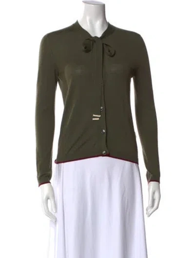 Pre-owned Marni Virgin Wool Crew Neck Sweater In Green