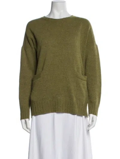 Pre-owned Marni Virgin Wool Crew Neck Sweater In Green