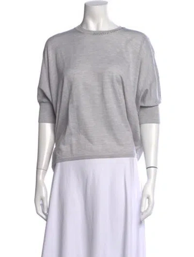 Pre-owned Marni Virgin Wool Crew Neck Sweater In Grey