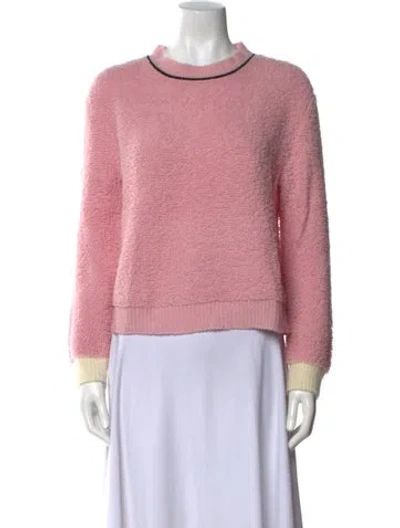 Pre-owned Marni Virgin Wool Crew Neck Sweater In Pink